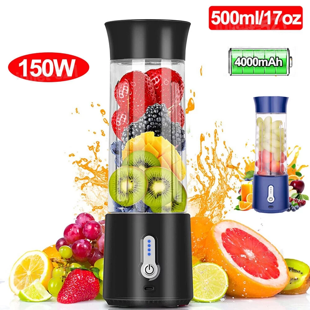 Electric Juice Maker Portable Blender Smoothie Mini Juicer Fruit Machine 500ml