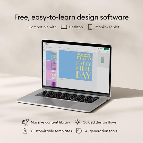 Cricut Maker 4 - Smart Cutting Machine (Seashell) | Engagement Bundle - Includes Smart Vinyl, Cardstock, Transfer Tape, Iron On HTV, Mat, Pens, Tool Kit, & 25 Images in Design Space App