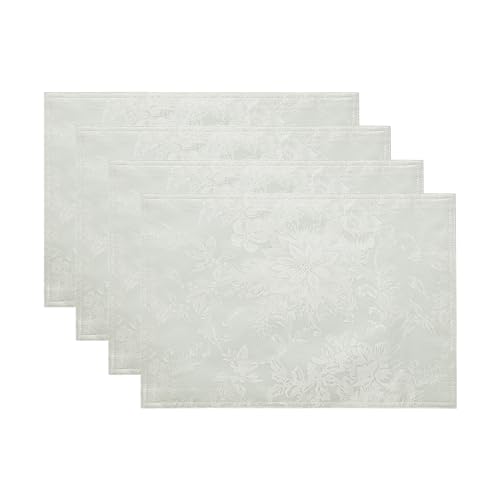 Elrene Home Fashions Poinsettia Elegance Jacquard Holiday Table Runner, 13