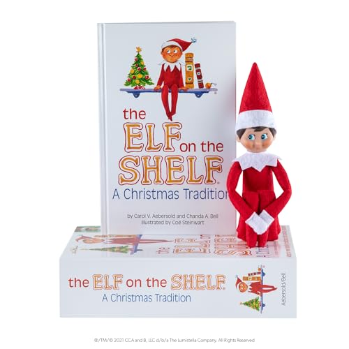 The Elf on the Shelf: A Christmas Tradition - Boy Scout Elf with Blue Eyes - Includes Artfully Illustrated Storybook, Keepsake Box and Official Adoption Certificate