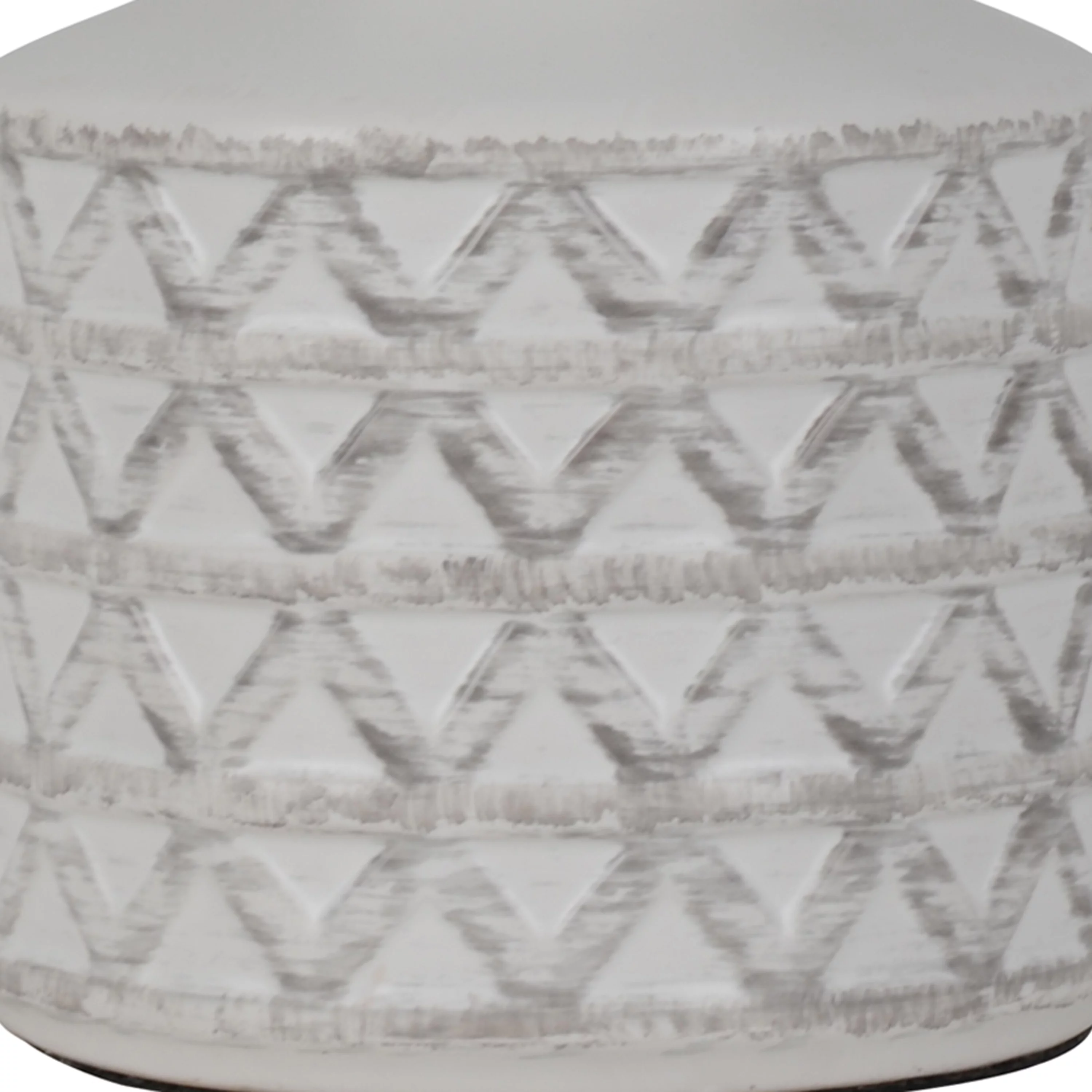 Better Homes & Gardens Diamond Weave Ceramic Table Lamp with LED Bulb, Distressed White