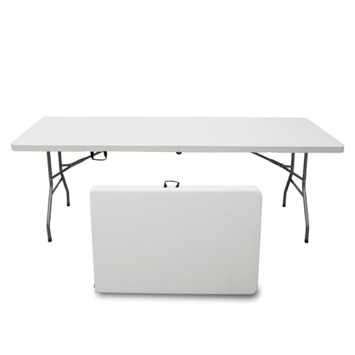 4ft Folding Table, Sturdy Outdoor Folding Table, Perfect for Camping Picnics Parties Durable Foldable Table with Easy Setup Ideal Portable Folding Tables for Indoor & Outdoor Use