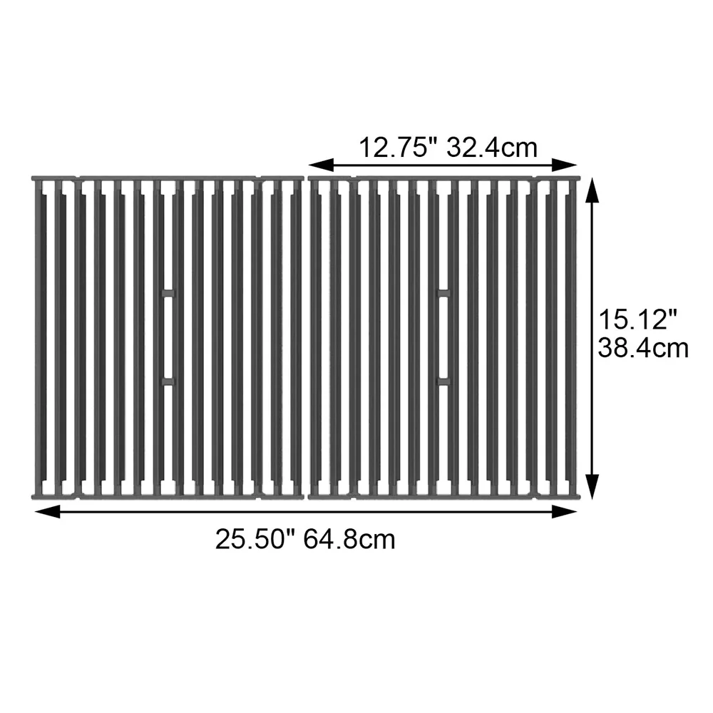 Broil King BK11228 Cast Iron Rectangular Grill Grate Cooking Grid 15x12.75 Inch