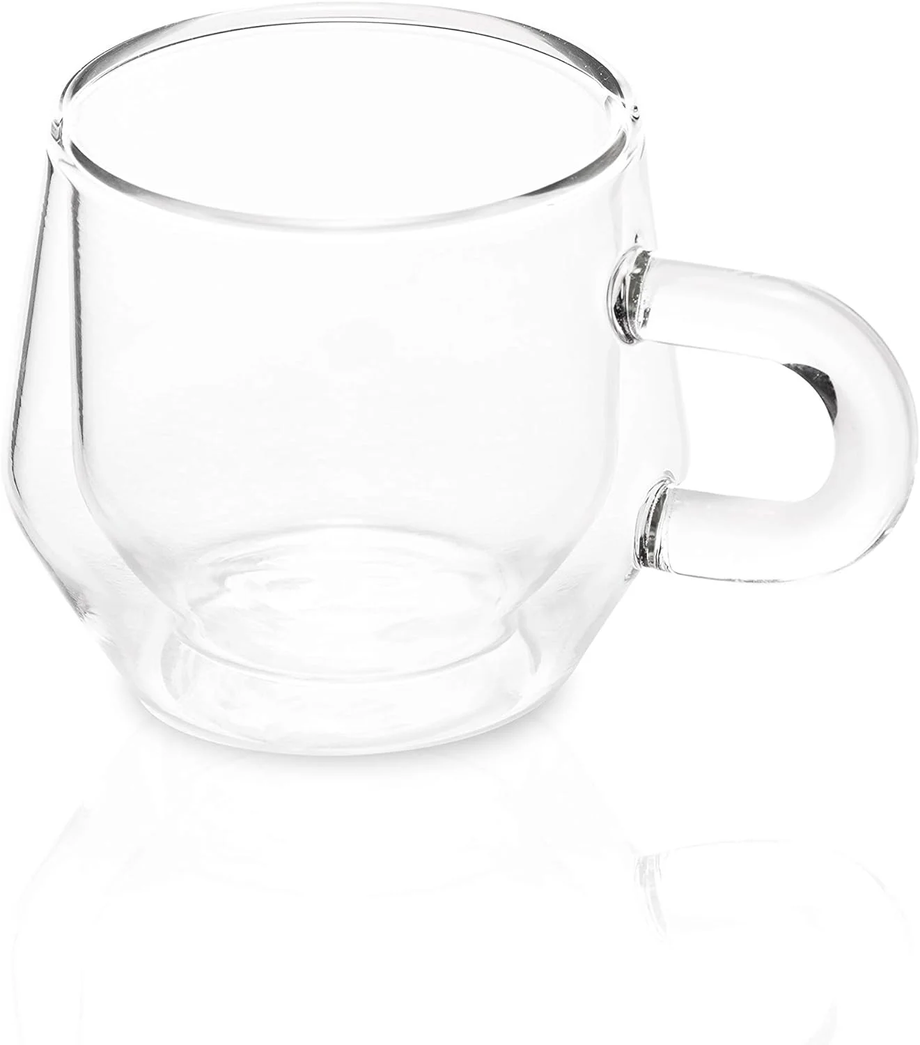 Double Walled Glass Espresso Cups By I 2, 4Oz Clear Insulated Cortado Glasses With Handles I Perfect Double Shot Espresso Glass Or Cortado Cup | Designed In The By  Ltd.