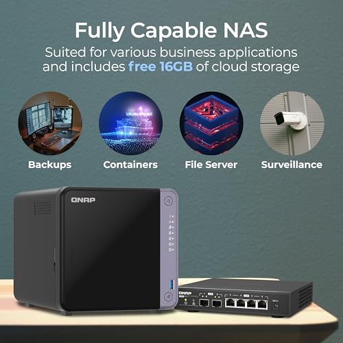 QNAP TS-632X-4G-US 6 Bay 10GbE Desktop NAS with ARM Alpine AL524 Quad-core Processor and 4 GB DDR4 RAM (Diskless)
