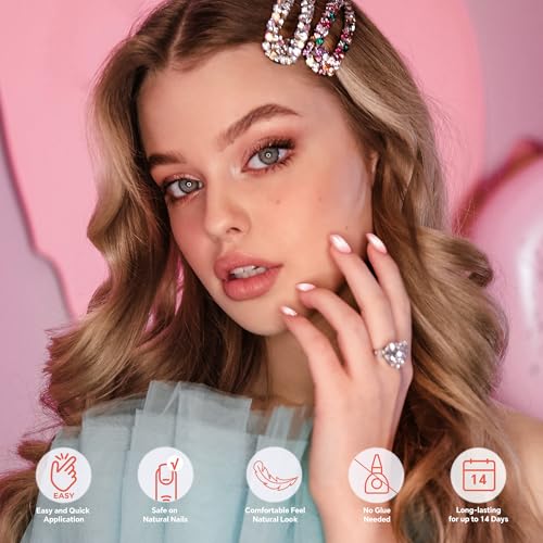 Semi Cured Gel Nail Strips-Easy Apply Christmas Gel Nail Stickers Holiday Semi Cured Manicure Strips with Sparkling Xmas Designs (Classic Yule)