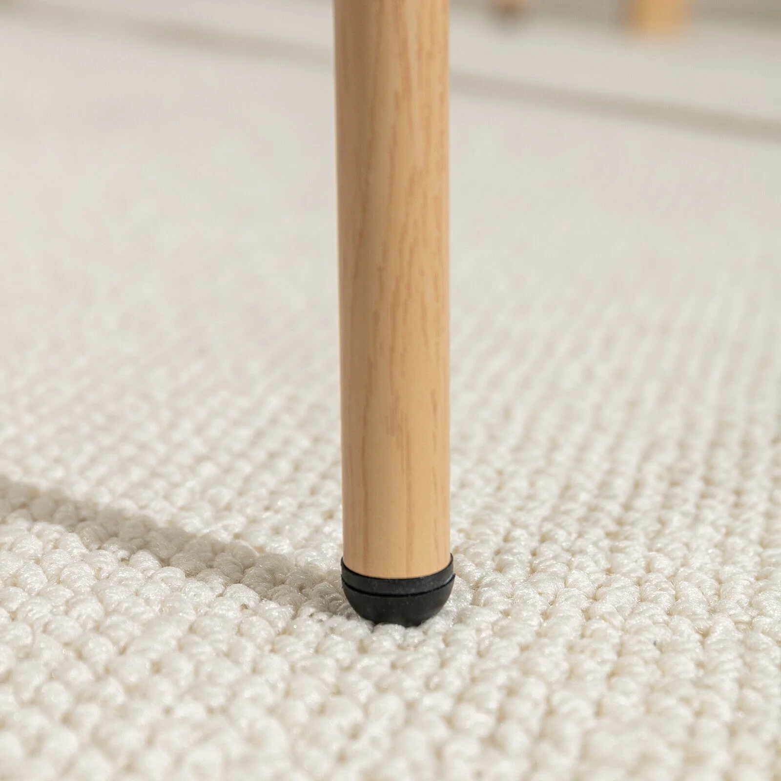 COSVALVE Set of 4 Boho Dining Chairs with Rattan Back, Upholstered Cane, Metal Legs