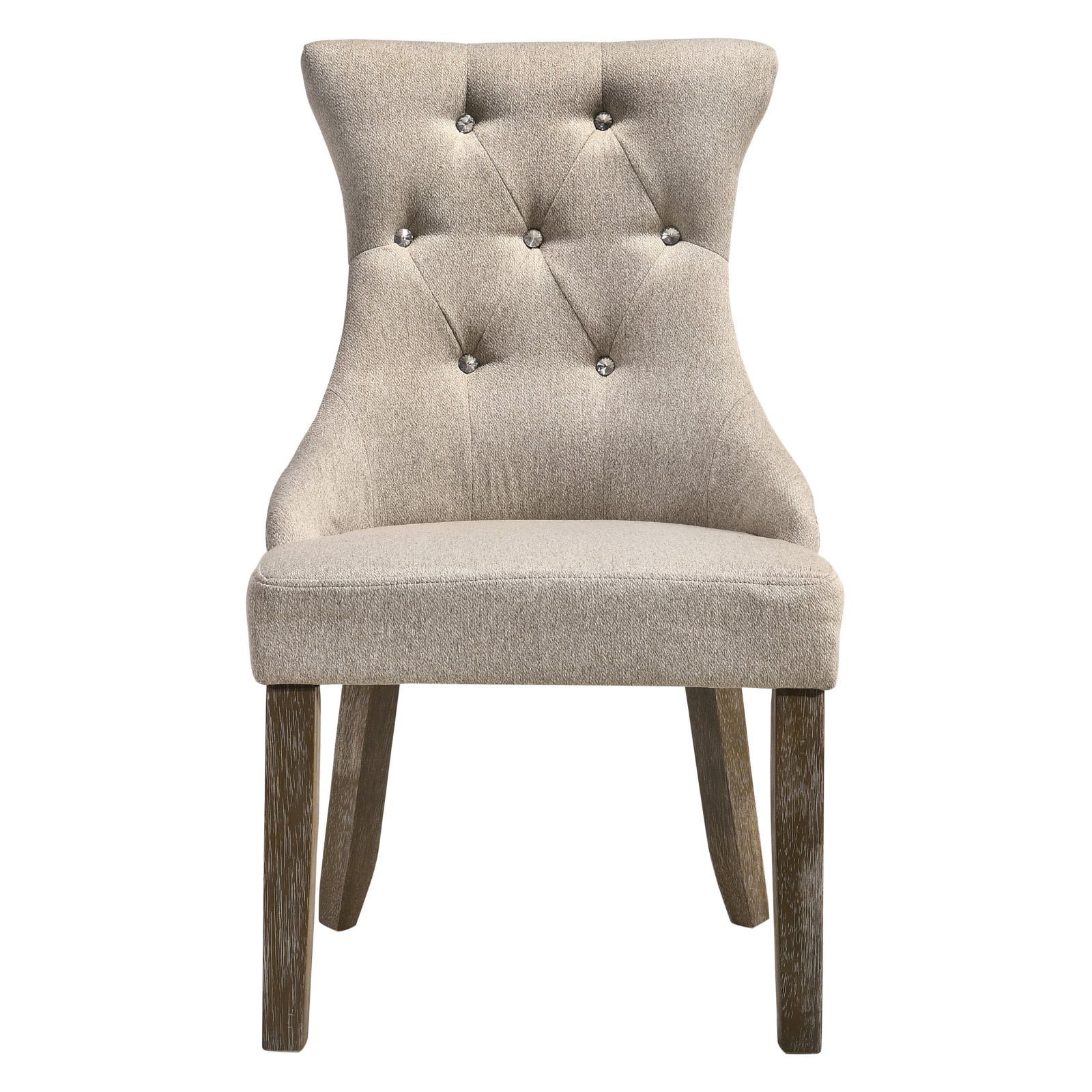 Acme Gabrian Upholstered Dining Side Chair in Reclaimed Gray (Set of 2) Indoor Dining Chairs