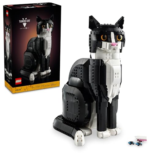 LEGO Ideas Tuxedo Cat - Building Sets for Adults Ages 18+ - DIY Crafts Kit for Home Decor, Living Room or Bedroom - Gifts for Mother's Day - 21349