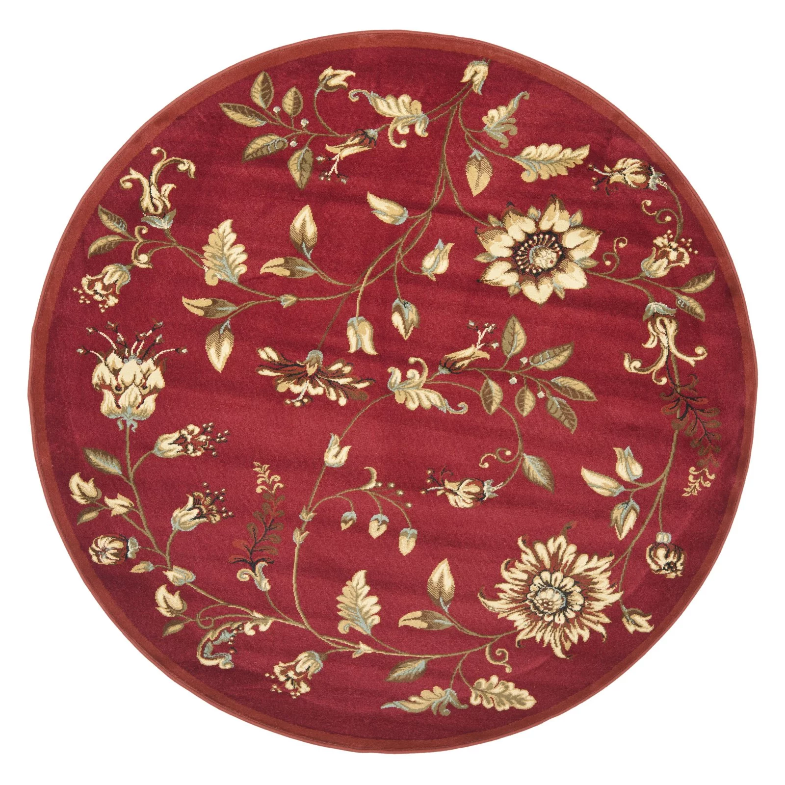 SAFAVIEH Lyndhurst Milo Floral Border Area Rug, Red/Multi, 8'9
