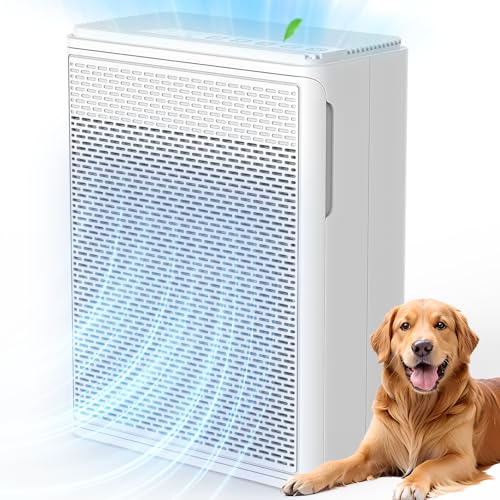 Air Purifiers for Home Pets Covers Up to 1500 Sq Ft,H13 Hepa Filter with Washable Pre-Filter,Pet Hair Dander Smoke Air Cleaner,22 dB Quiet Sleep for Living Room Bedroom Kitchen,P280 (Black)
