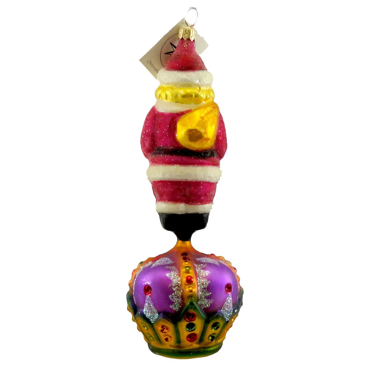 Royal  Claus - 1 Glass Ornament 7.00 Inch, Glass - Ornament Santa Crown Christmas 970860