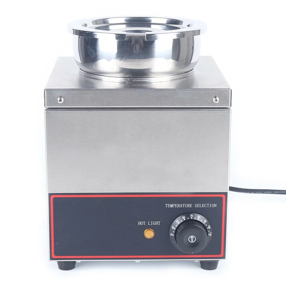 Miumaeov Electric Food Sauce Warmer Heater 150W Single Head Nacho Cheese Warmer Dispenser Machine Stainless Steel Hot Fudge Warmer Electric Cheese Sauce Warmer with 86-230℉ Adjustable Silver