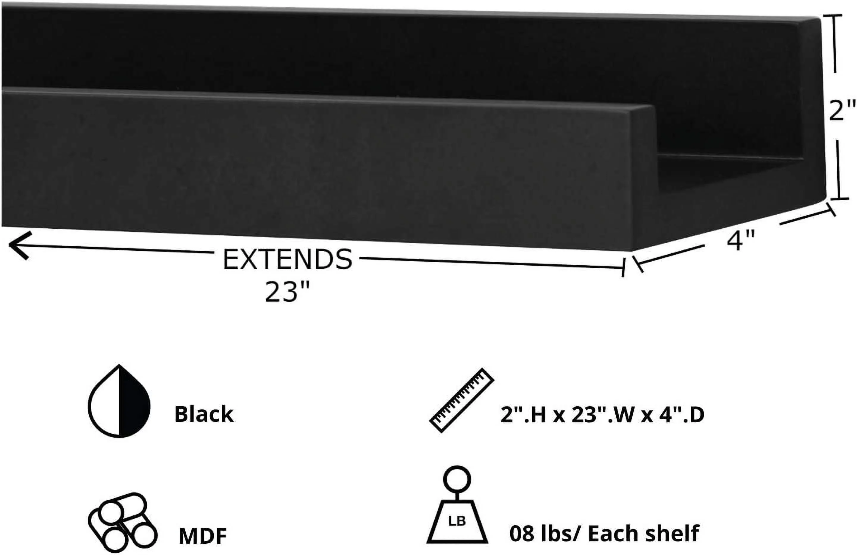 Edge Wood Floating Shelves - 23