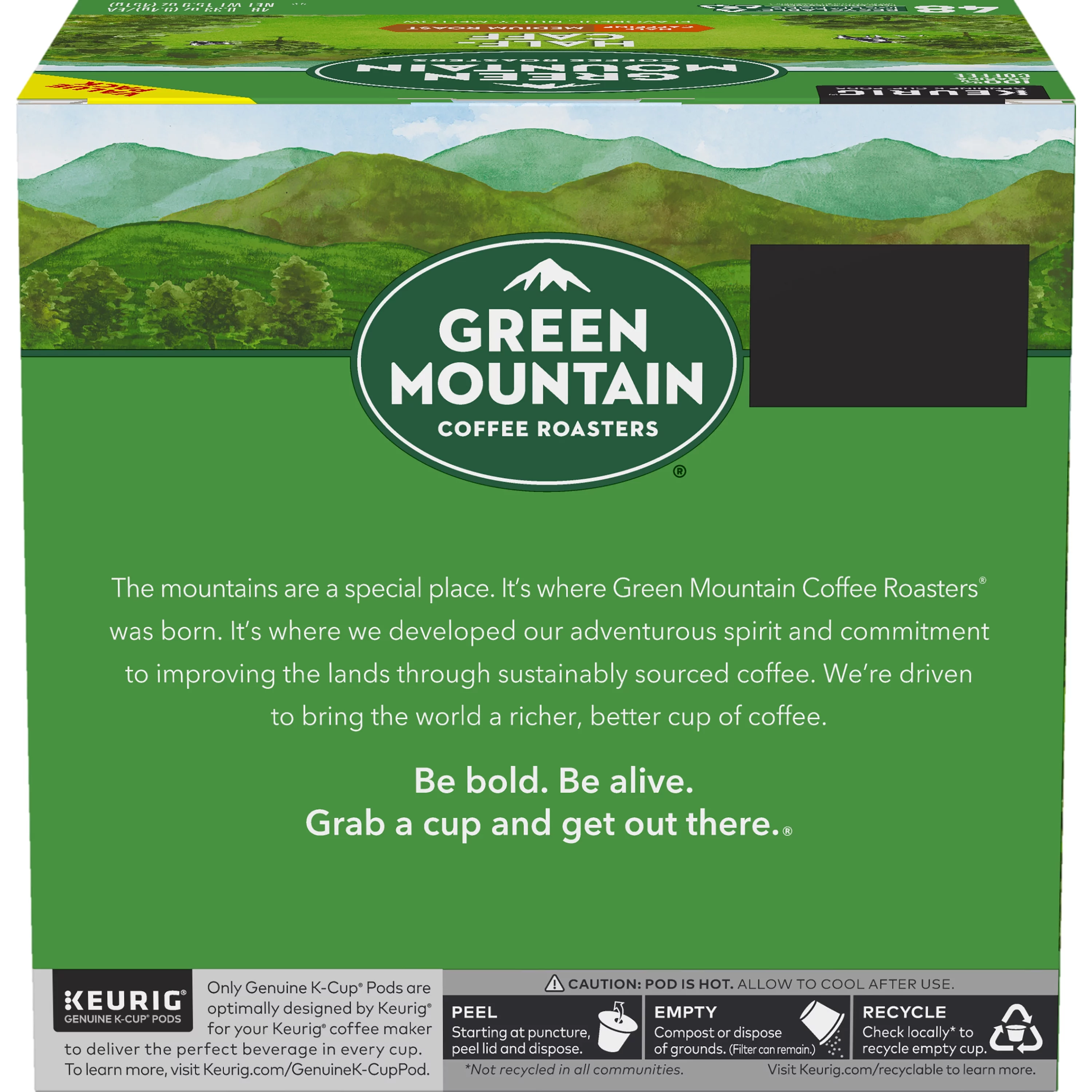 Green Mountain Coffee Half Caff Keurig Single-Serve K-Cup pods, Medium Roast Coffee, 48 Count