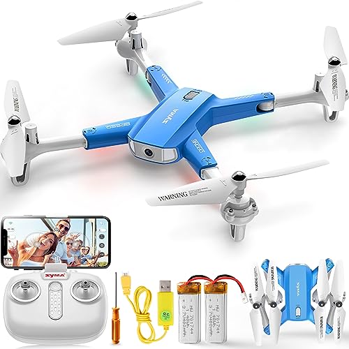SYMA Drone with Camera 1080P HD FPV Cameras Remote Control Toys RC Quadcopter Helicopter Gifts for Boys Girls Adults Beginners with Altitude Hold, Headless Mode, One Key Start, 3D Flips 2 Batteries