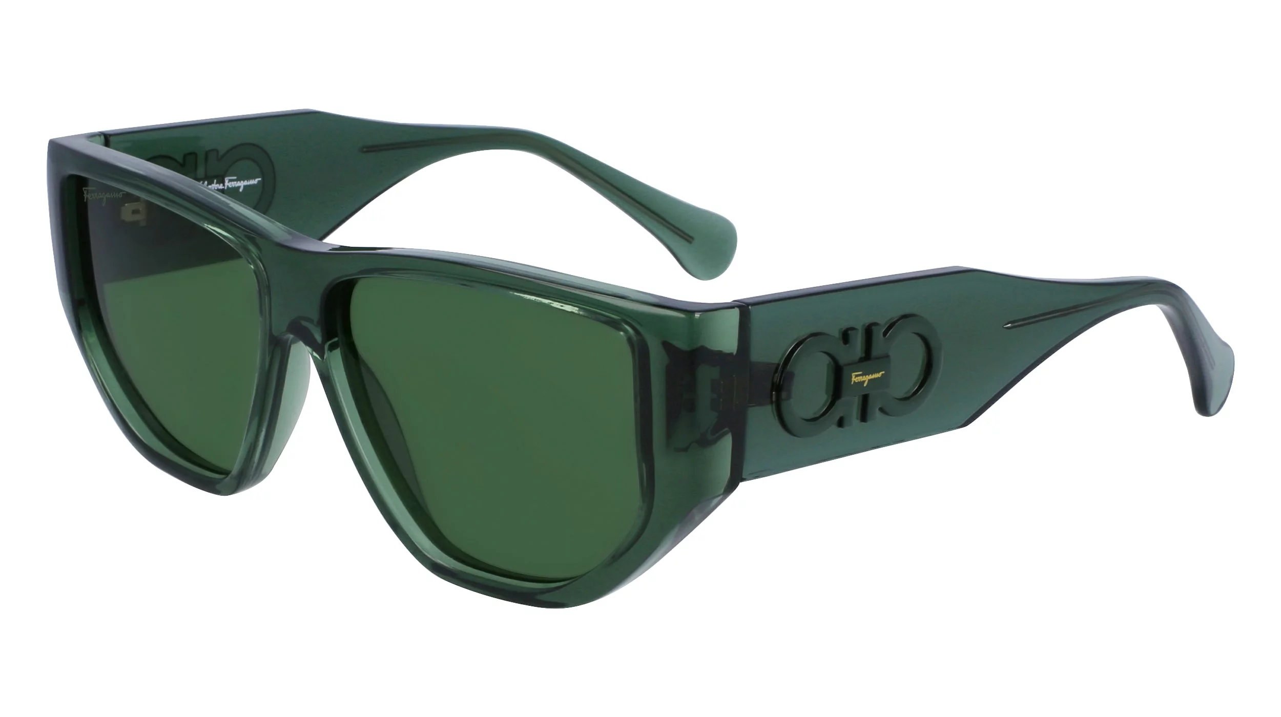 Sunglasses FERRAGAMO SF 1077 S 317 Transparent Green