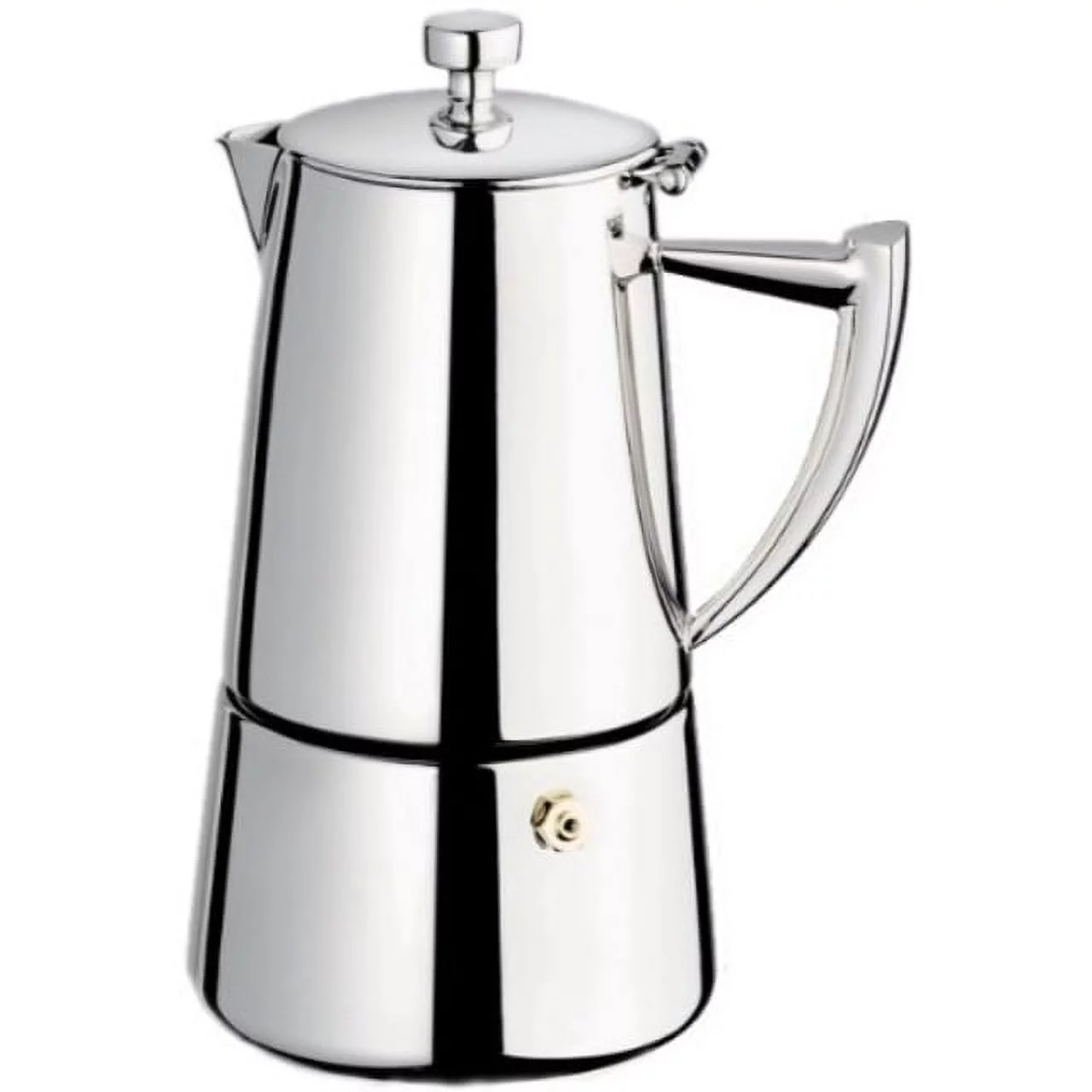 cuisinox roma 10-cup stainless steel stovetop moka espresso maker, stainless steel