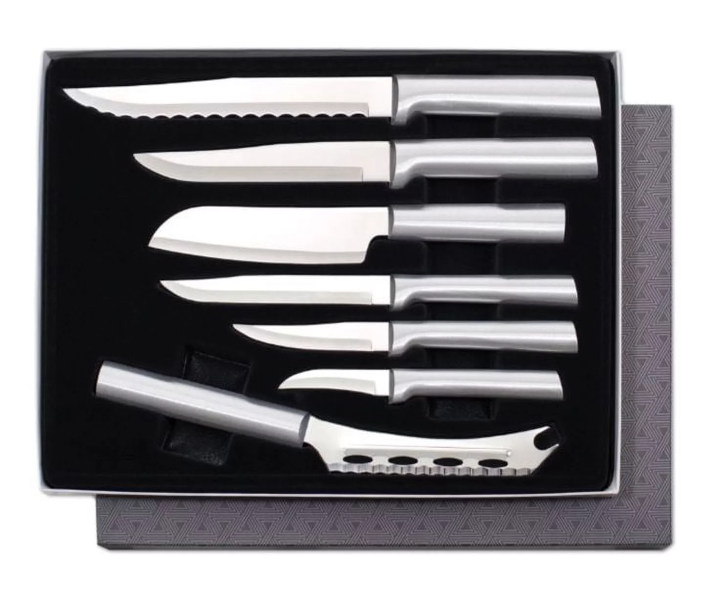 Rada Starter Knife Gift Set Stainless Steel Aluminum Handle Cheese Steak Butcher