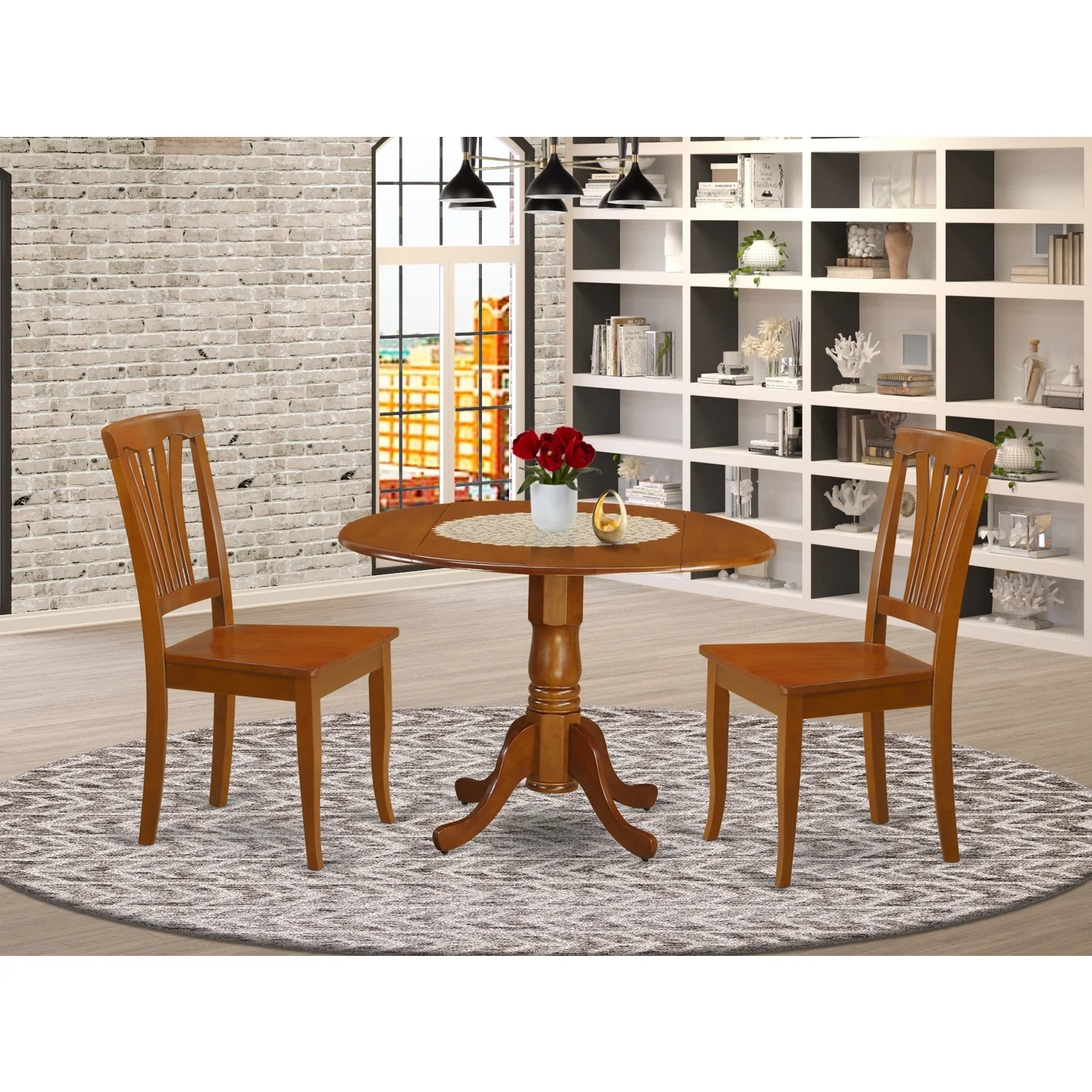 HomeStock Handmade Home Table Set-Dining Table And 2 HomeStock Chairs