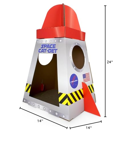 Christmas Cat House & Cat Scratcher w/Bonus Catnip Included