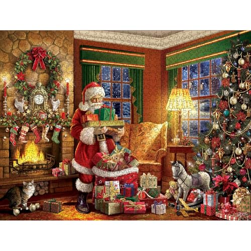 White Mountain Puzzles Delivering Gifts - 500 Piece Jigsaw Puzzle