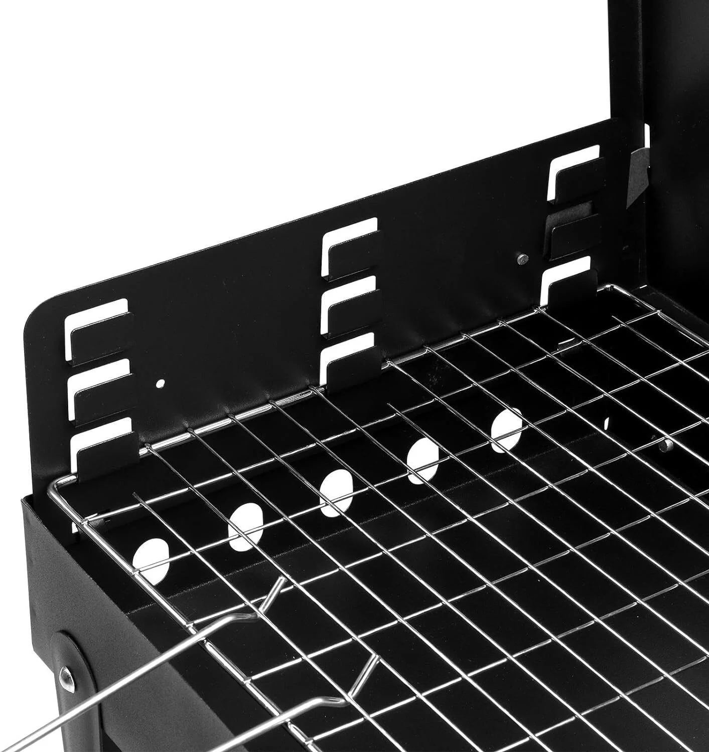 Portable Charcoal Grill, Folding Outdoor Grill, Compact Tabletop BBQ Grill for Camping Picnic Backyard Patio and Anywhere Outdoor Cooking (17.32 x 10.63 x 8.66)