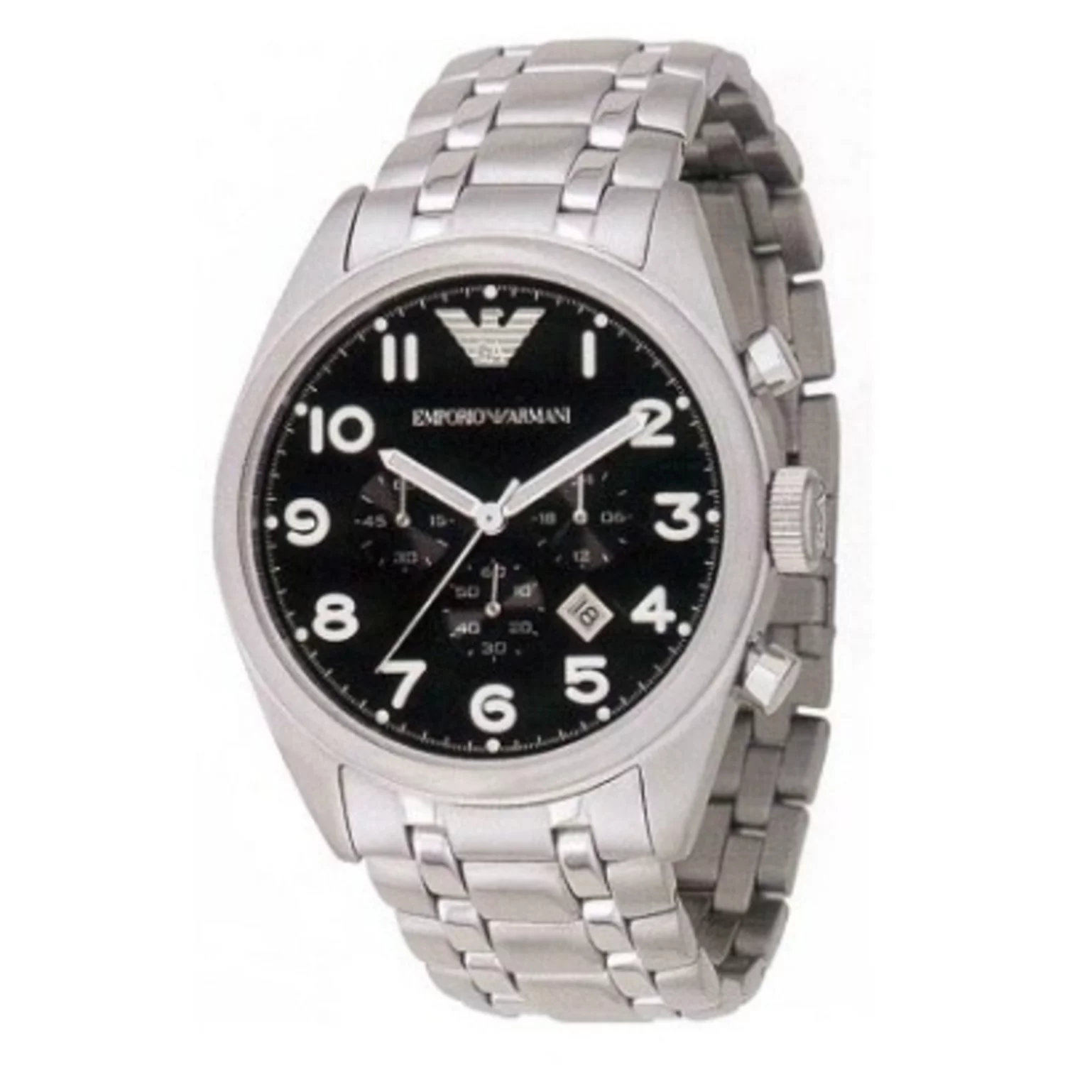 WATCH ARMANI STAINLESS STEEL BLACK GRAY MEN AR0508
