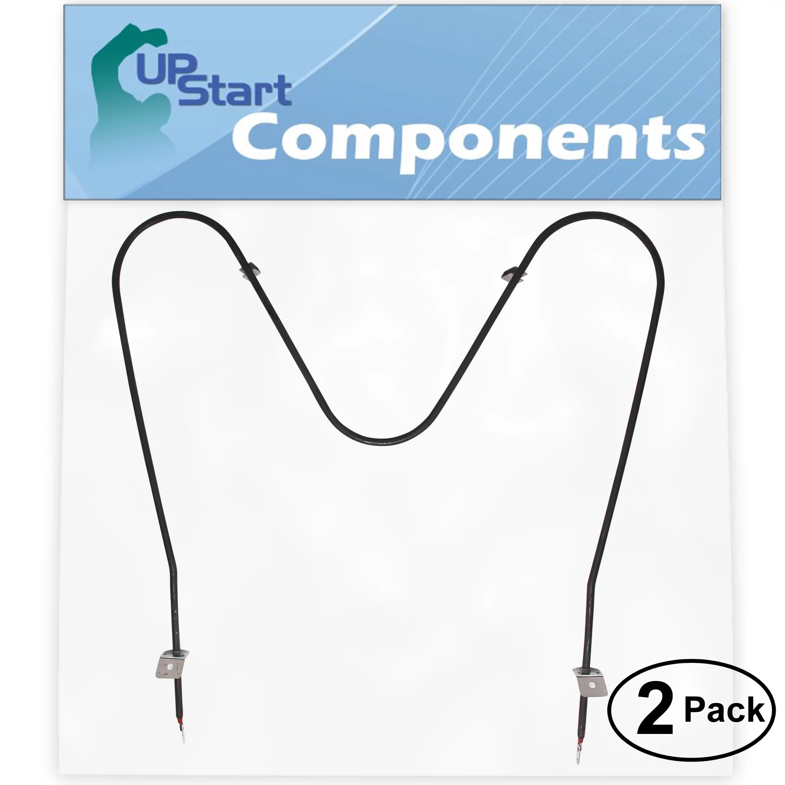 2-Pack Replacement for Frigidaire FEF368CASB Bake Element - Compatible with Frigidaire 316075104 Oven Heating Element