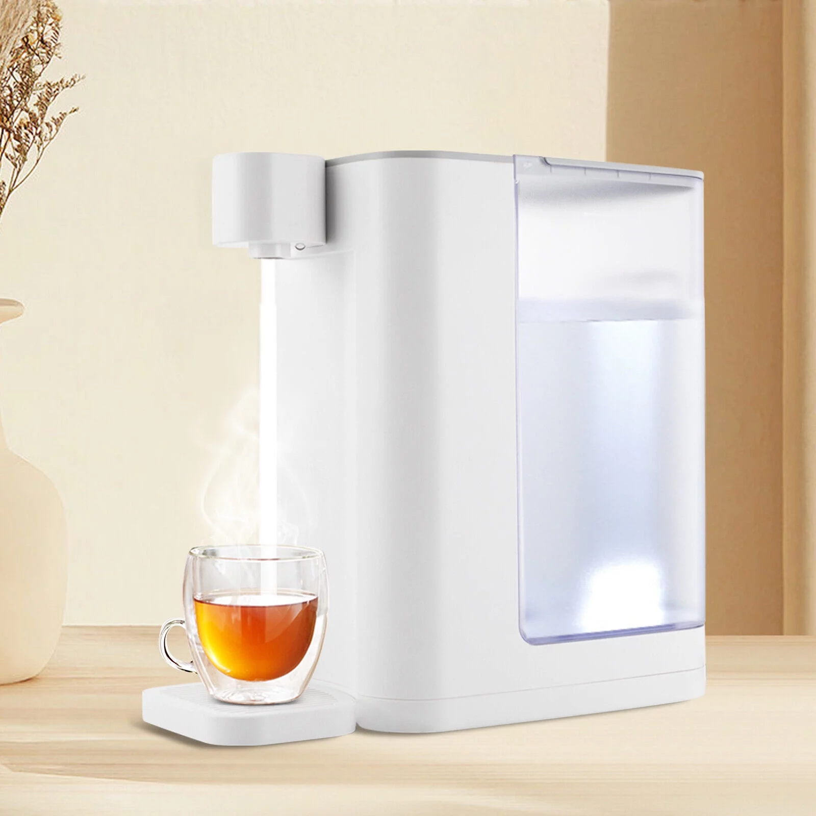 ZhdnBhnos 2000W 3L Instant Hot Water Dispenser Electric Kettles Small Countertop Drinking Machine 5 Temperatures Adjustable