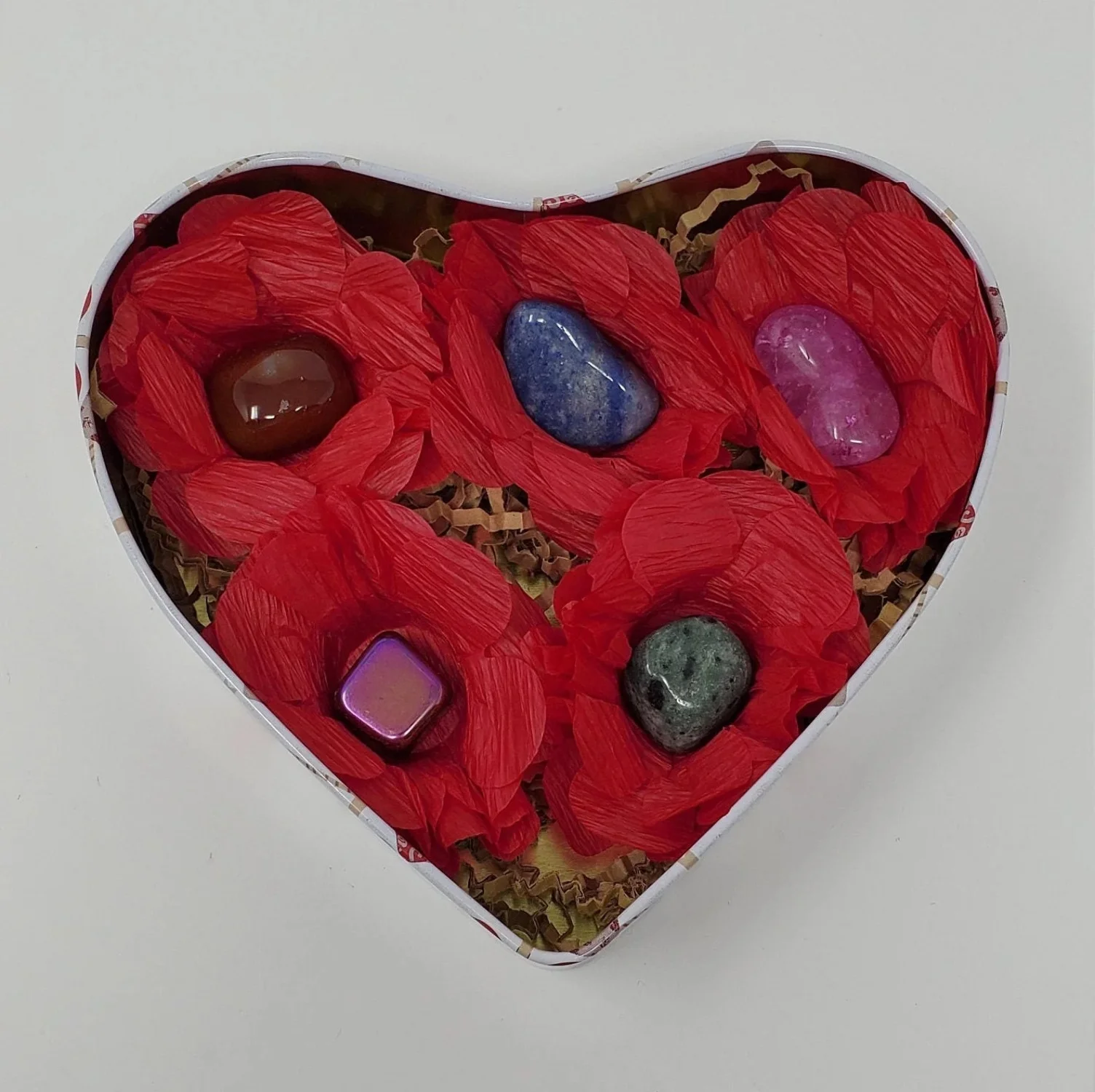 Crystal Chocolate Box, Heart shaped box of crystals, Box of crystals, Crystal Gift Box