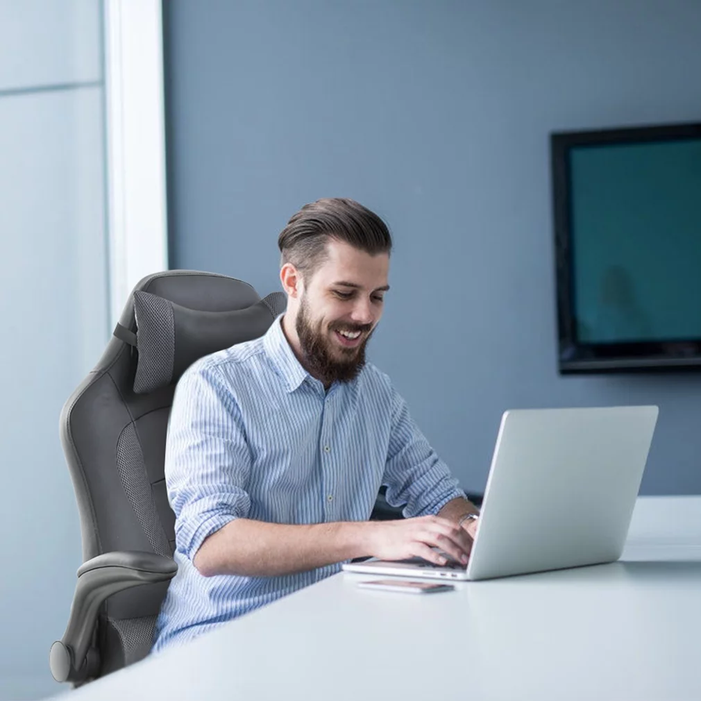 BestOffice Adjustable & Ergonomic Swivel Gaming Chair, Grey