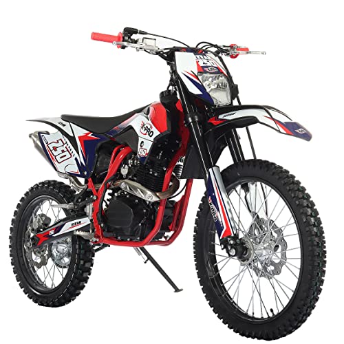 X-PRO 250cc Dirt Bike with LED Light Zongshen Engine Pit Bike Gas Dirt Bikes Adult Pitbike, Big 21