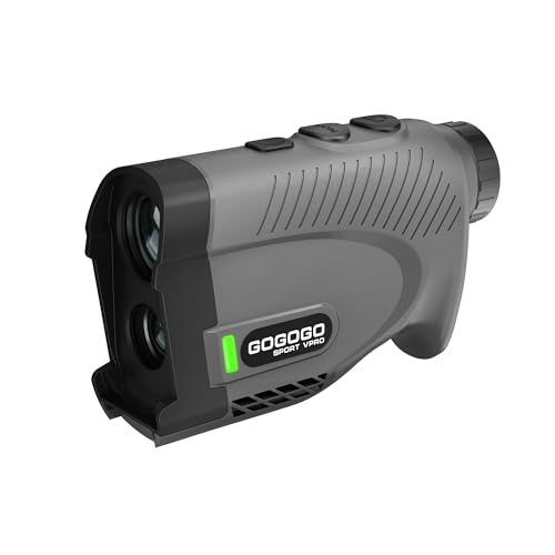 Gogogo Sport Vpro Gen 2 Golf Laser Rangefinder, 1200/2500Y Ranging, Ultra-Clear Optics with 99% Transmission Lens OLED Display, Dual Power Sources，Flaglock/Slope/Magnetic