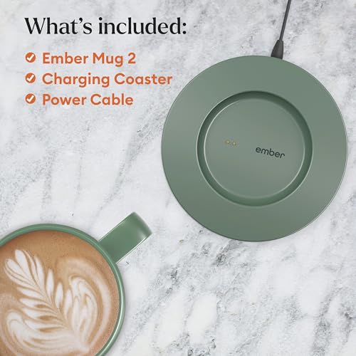 Ember Temperature Control Smart Mug 2, 14 Oz, App-Controlled Heated Coffee Mug with 80 Min Battery Life and Improved Design, Black