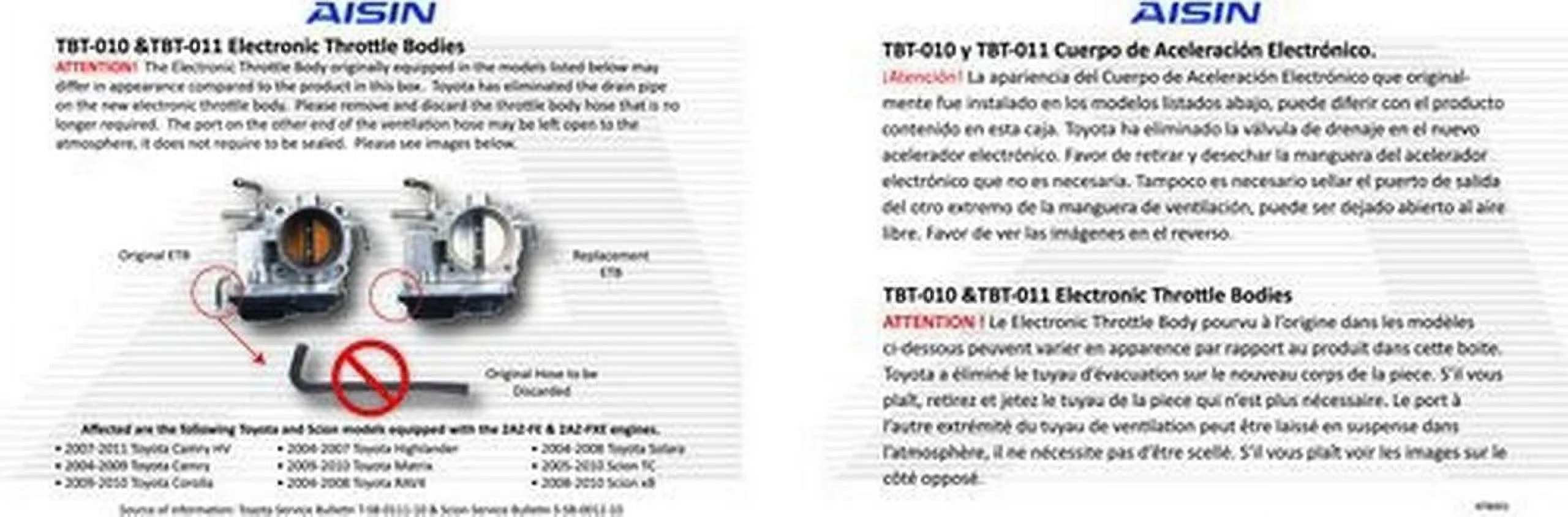 Fuel Injection Throttle Body Fits select: 2007-2011 TOYOTA CAMRY, 2009-2013 TOYOTA COROLLA