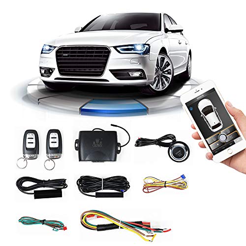 PKE Remote Starter Kits Universal Car Remote Engine Start for Car One Key Push Engine Start Keyless Entry for Car Remote Key or App Control Gifts for Man
