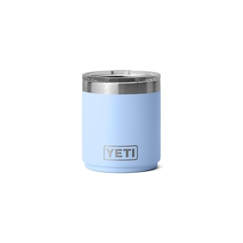 YETI Rambler Lowball, Vacuum Insulated Stainless Steel Stackable Lowball with MagSlider Lid, Stainless Steel, 10 oz (296 ml)