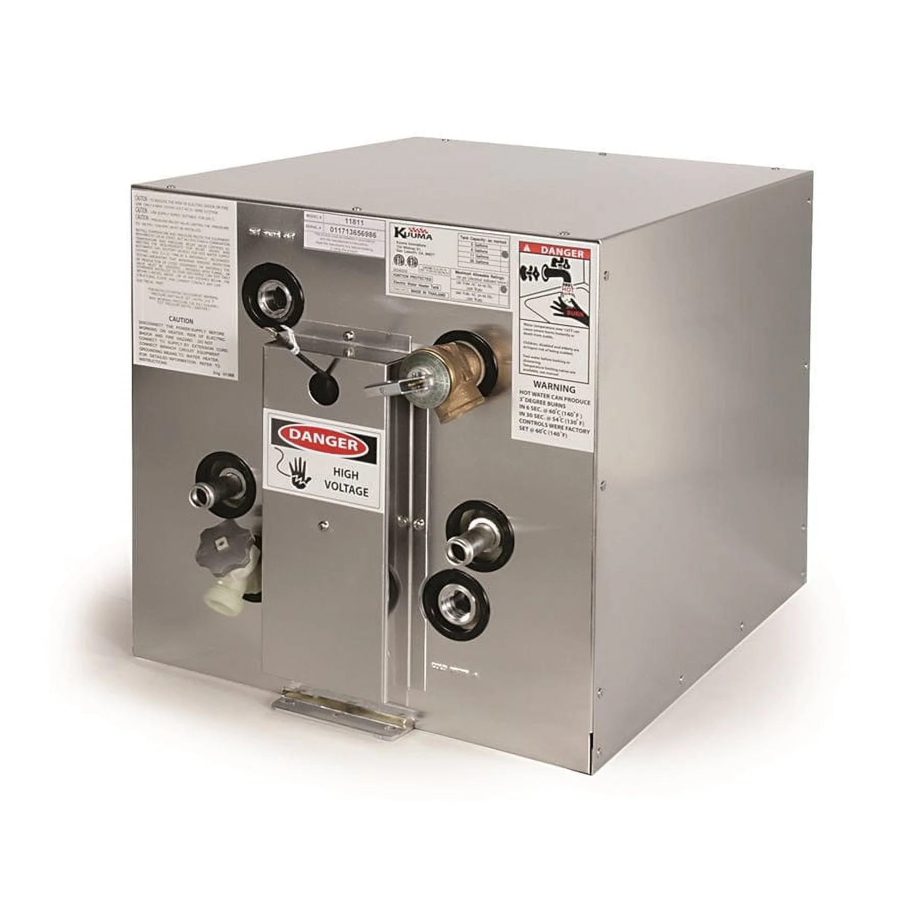 Camco 11817 6 Gallon Water Heater, Front Heat Exchange, Front/Back Mount, 120V