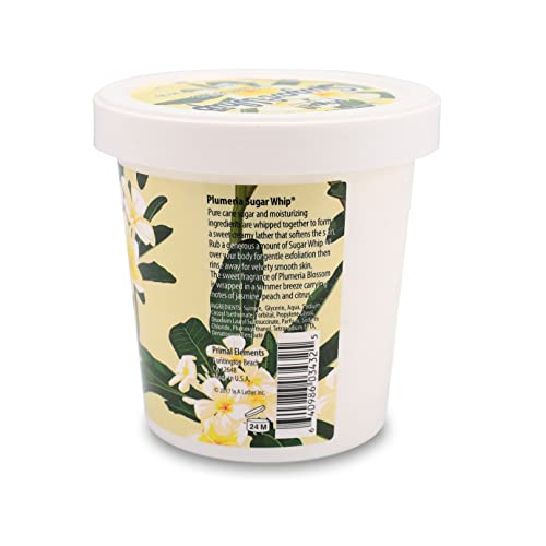 Primal Elements Sugar Scrub, Exfoliating Sugar Whip, Face and Body Cleanser, Moisturizer, Gingerbread, 10 oz Package