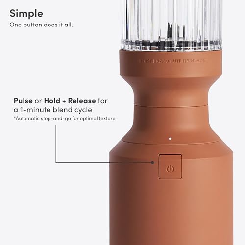 The Beast Mini Blender Plus | Mini Countertop Kitchen Blender | Blend Smoothies and Shakes, Dressings, Sauces, Dips | Extra Vessels, Straw Cap and Straws Included | 600W (Cloud White)