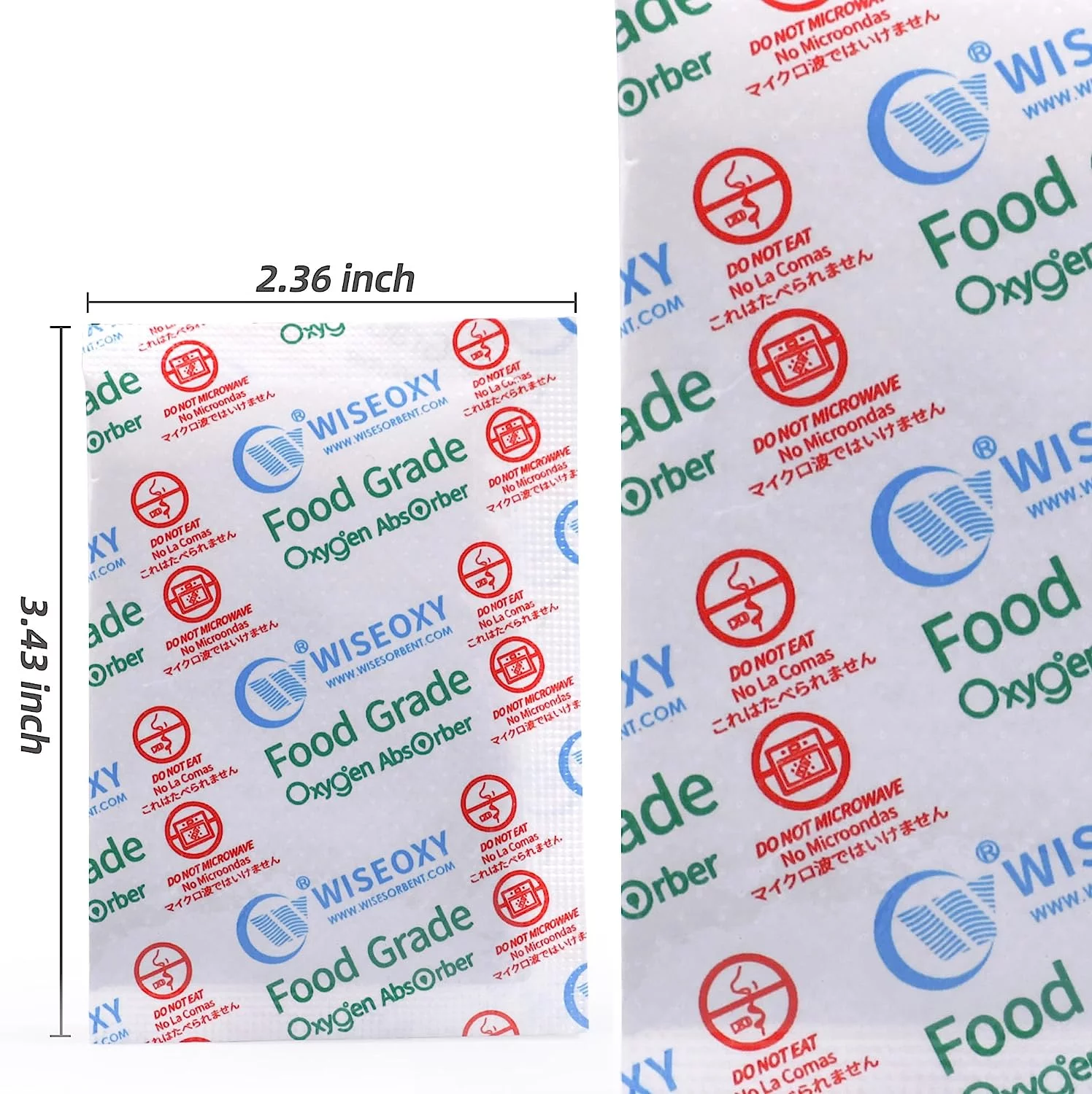 Wisesorb 500CC 100 Packs Oxygen Absorbers for Food Storage, Food Grade Oxygen Absorbers, O2 Absorbers Food Grade for Food Storage