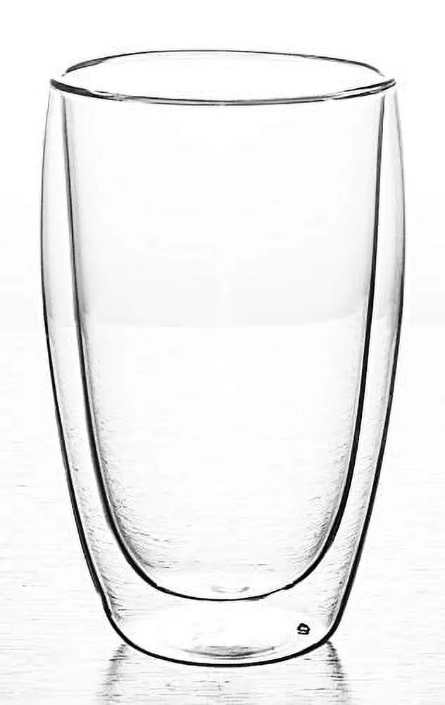 Double Wall Insulated Glasses Coffee Mugs Cups 15 oz/ 450ml Lead Free Set of 2