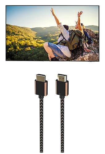 SAMSUNG QN85Q70CAFXZA 85 Inch QLED 4K Quantum HDR Dual LED Smart TV with a 7S-8KHD2-2.5M VII Series 2.5m Premium Braided 8K HDMI Cable (2023)(Used)