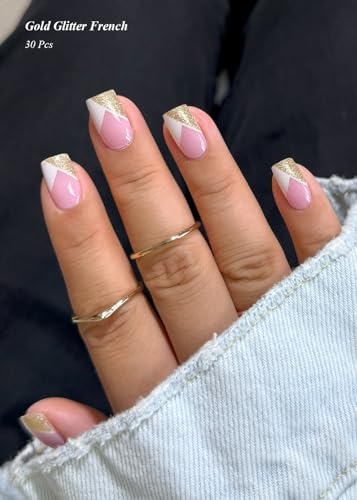 Semi Cured Gel Nail Strips (Holly Leaf N01), Christmas Green, 30 Pcs Gel Nail Wraps, Stickers, Snowflake, Polka Dot, Works with Any UV Lamps