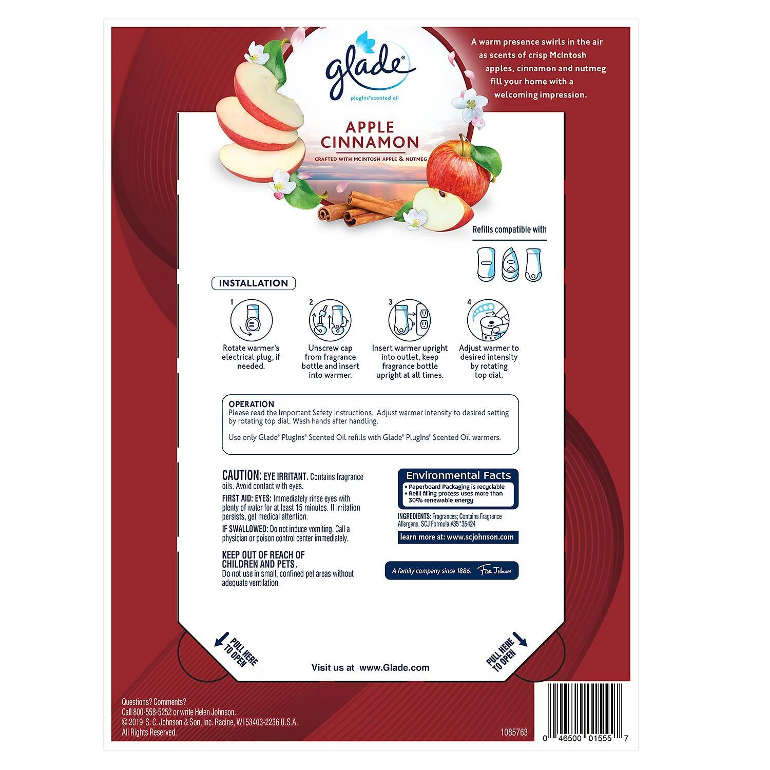 Glade PlugIns Hawaiian Breeze Scented Oil Refill, Essential Oil Infused Wall Plug In (6.39 fl. oz., 9 ct.)