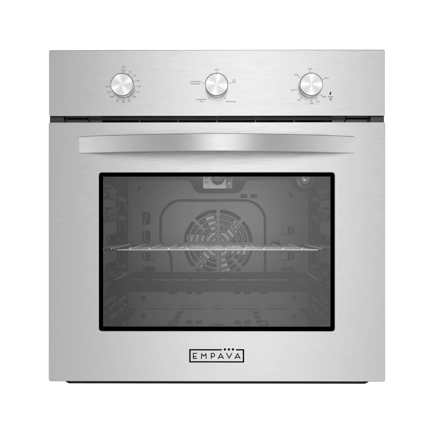 Empava 24-inch 2.3 Cu.ft. Single Propane Gas Wall Oven - Convection Fan in Stainless Steel - EMPV-24WO11L