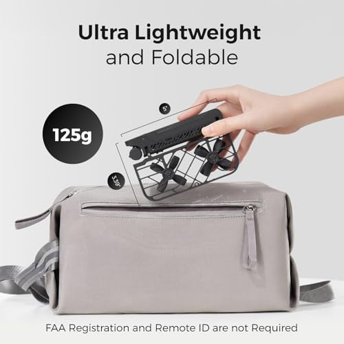 X1 Drone with Camera, Self-Flying Camera Drone with Follow Me Mode, Foldable Mini Drone with HDR Video Capture, Palm Takeoff, Intelligent Flight Paths, Hands-Free Control Black (Combo)