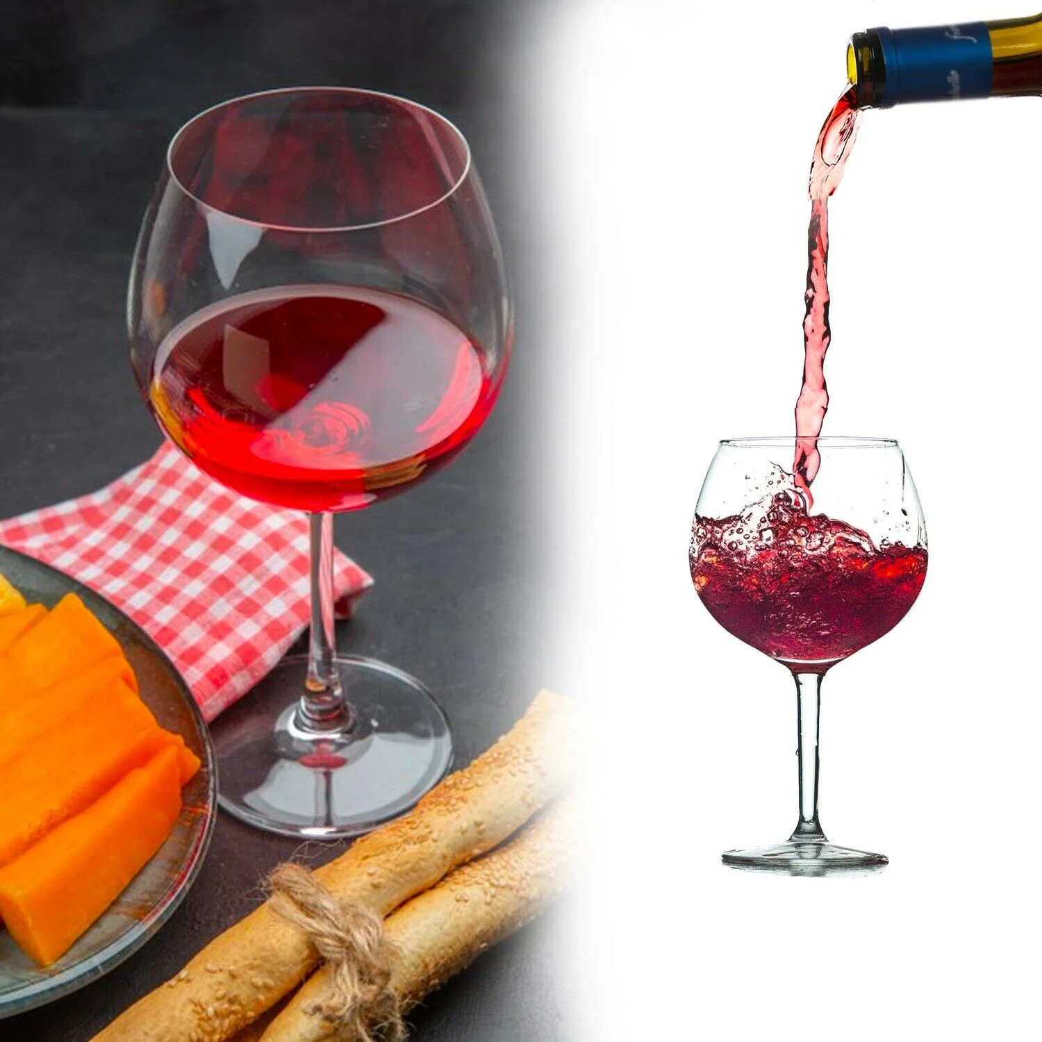 The Season Essentials Classic Stemmed Red Wine Glass Set, Set of 4, Set of 4