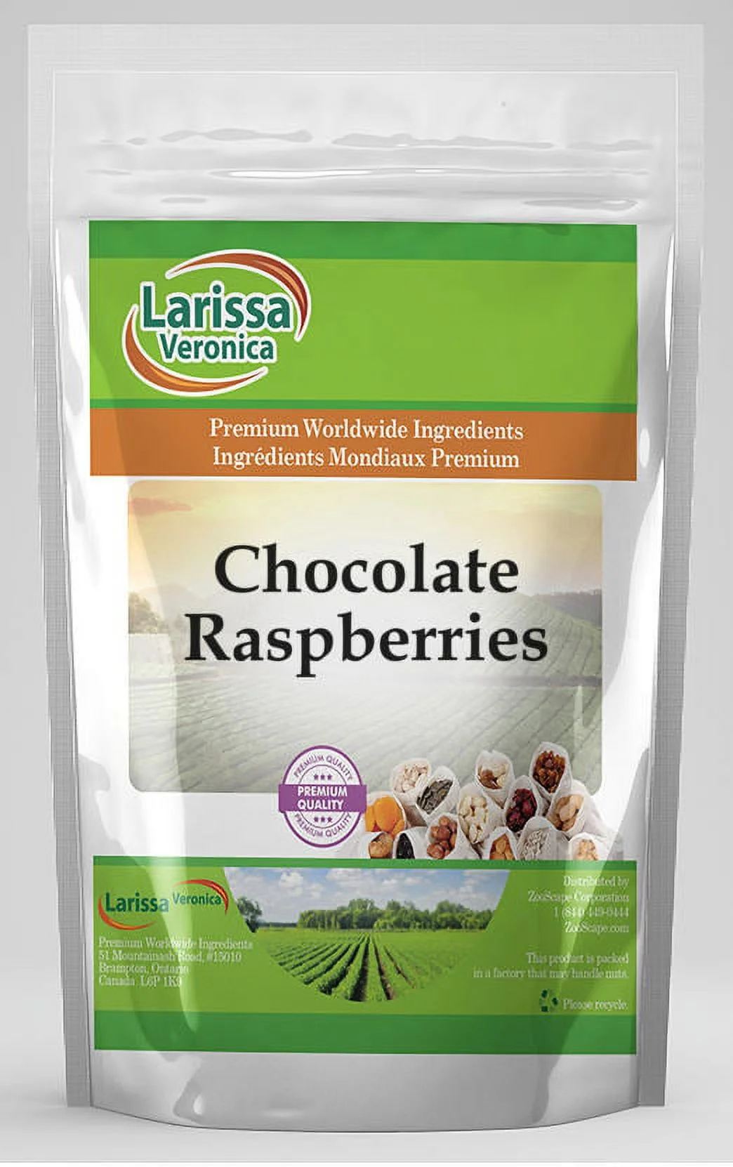 Larissa Veronica Dark Chocolate Covered Raspberries, (4 oz, 1-Pack, Zin: 527007)